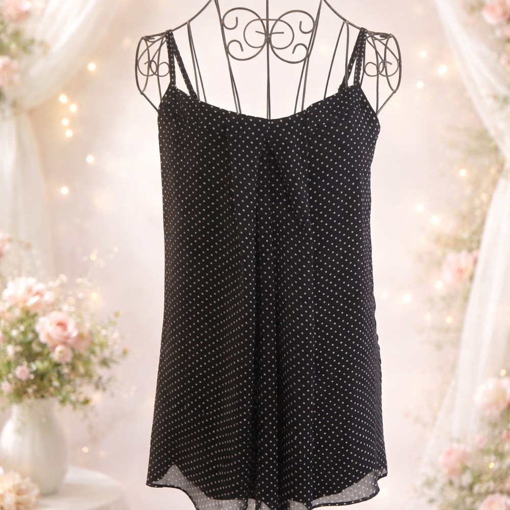 New York & Company Black Dress with White Dots